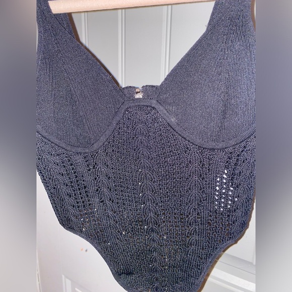 Garage Black Crochet Corset Top | SIZE: S - Picture 2 of 9